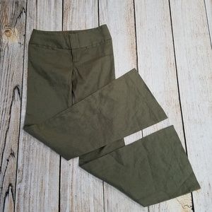 Alice+Olivia Linen Green Wide Leg Pants Size 0